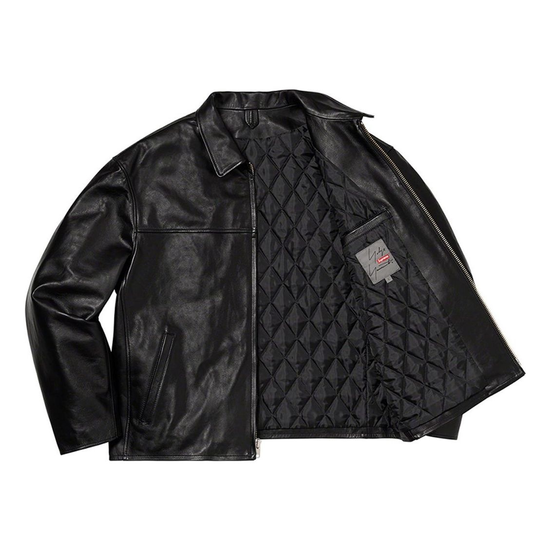 Supreme x Yohji Yamamoto Leather Work Jacket 'Black White Red' SUP-FW20-105 - 3