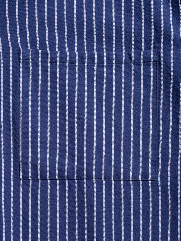 Berra Striped Worker Shirt Blue - 6
