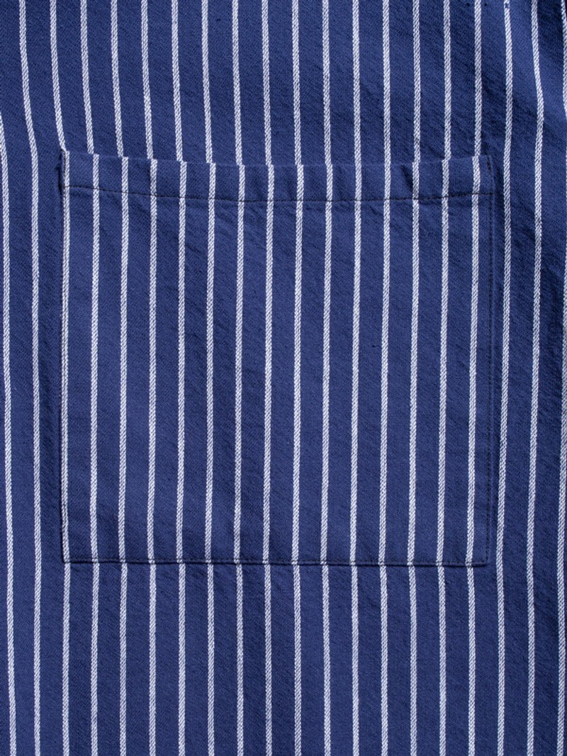 Berra Striped Worker Shirt Blue 6