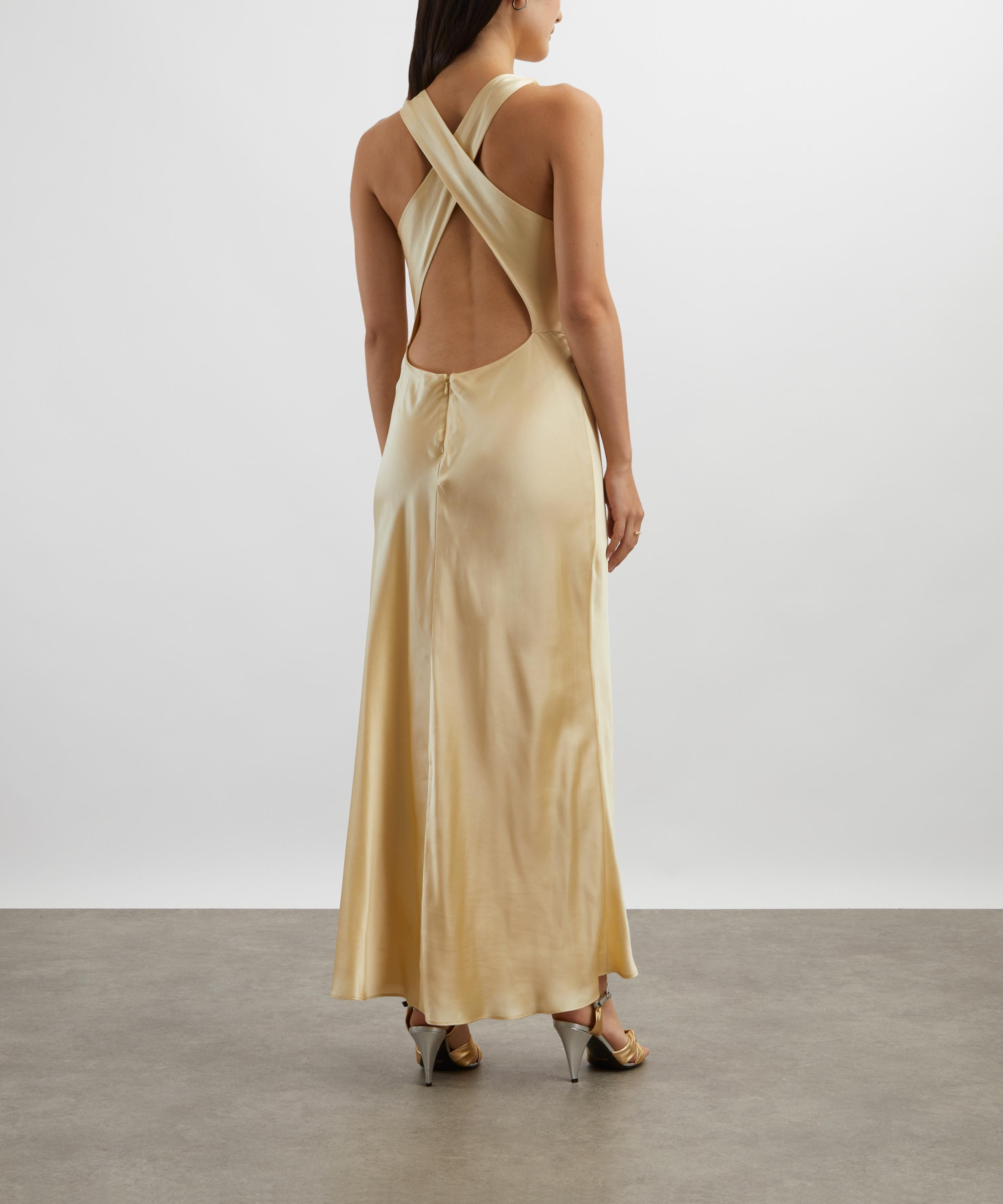 Cassette Blonde Silk Dress - 4