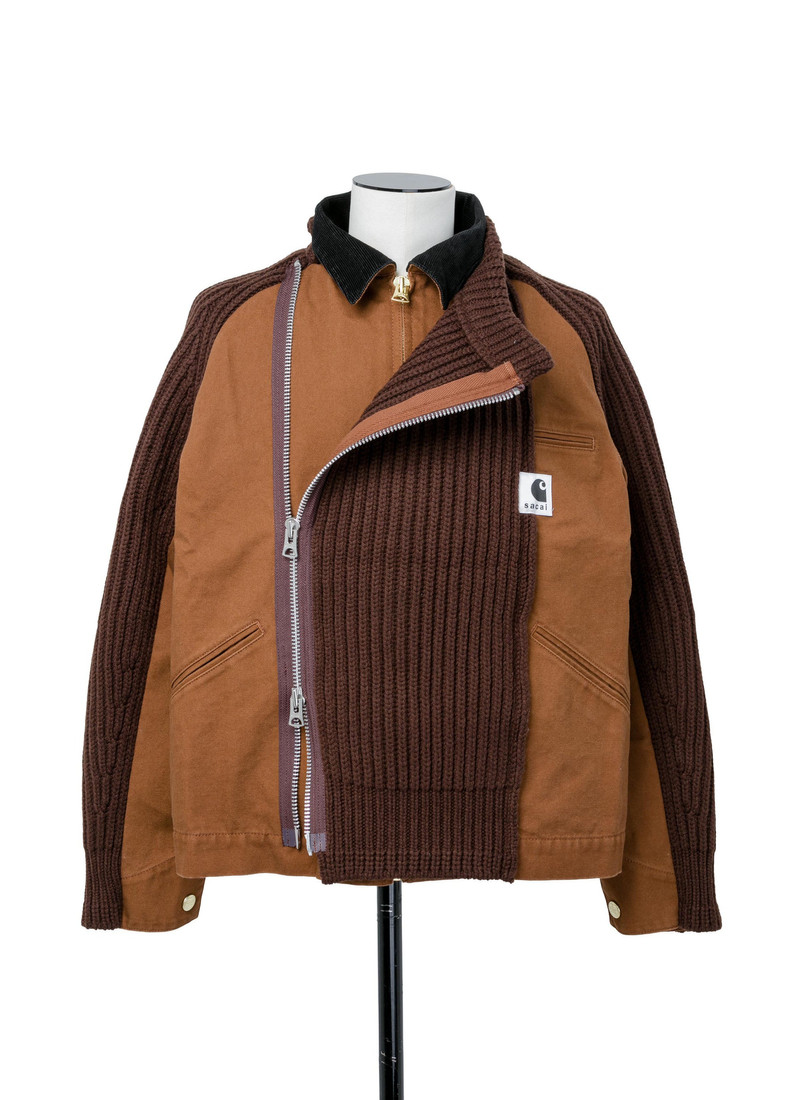 sacai Carhartt WIP Washed Duck x Wool Knit Blouson outlook