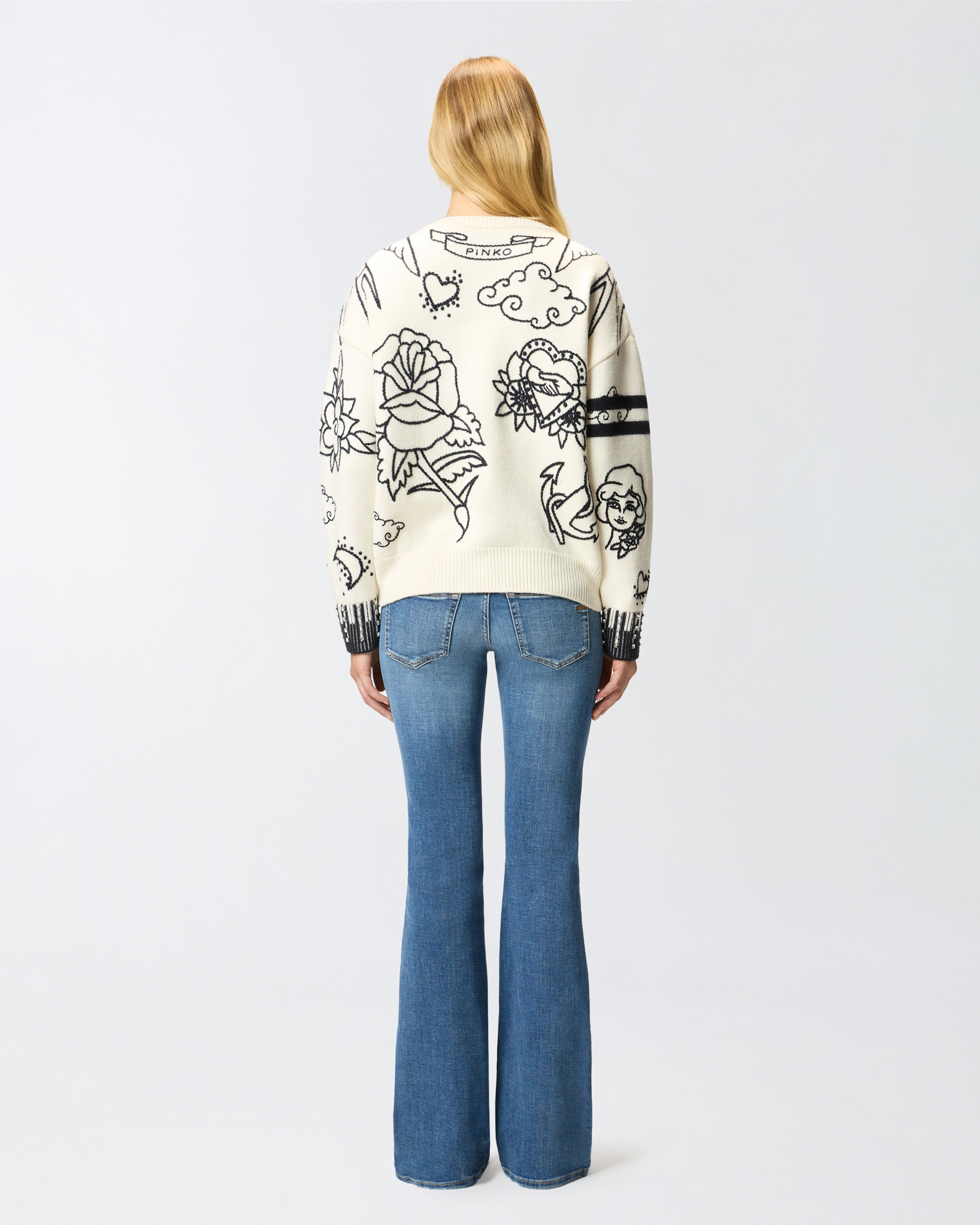 PATTERNED CREW-NECK SWEATER - 4