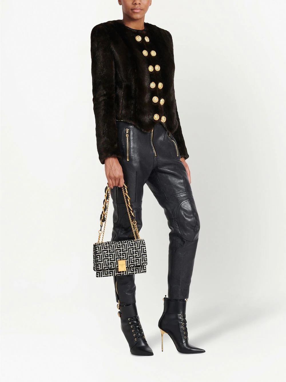 faux-fur cropped jacket - 2