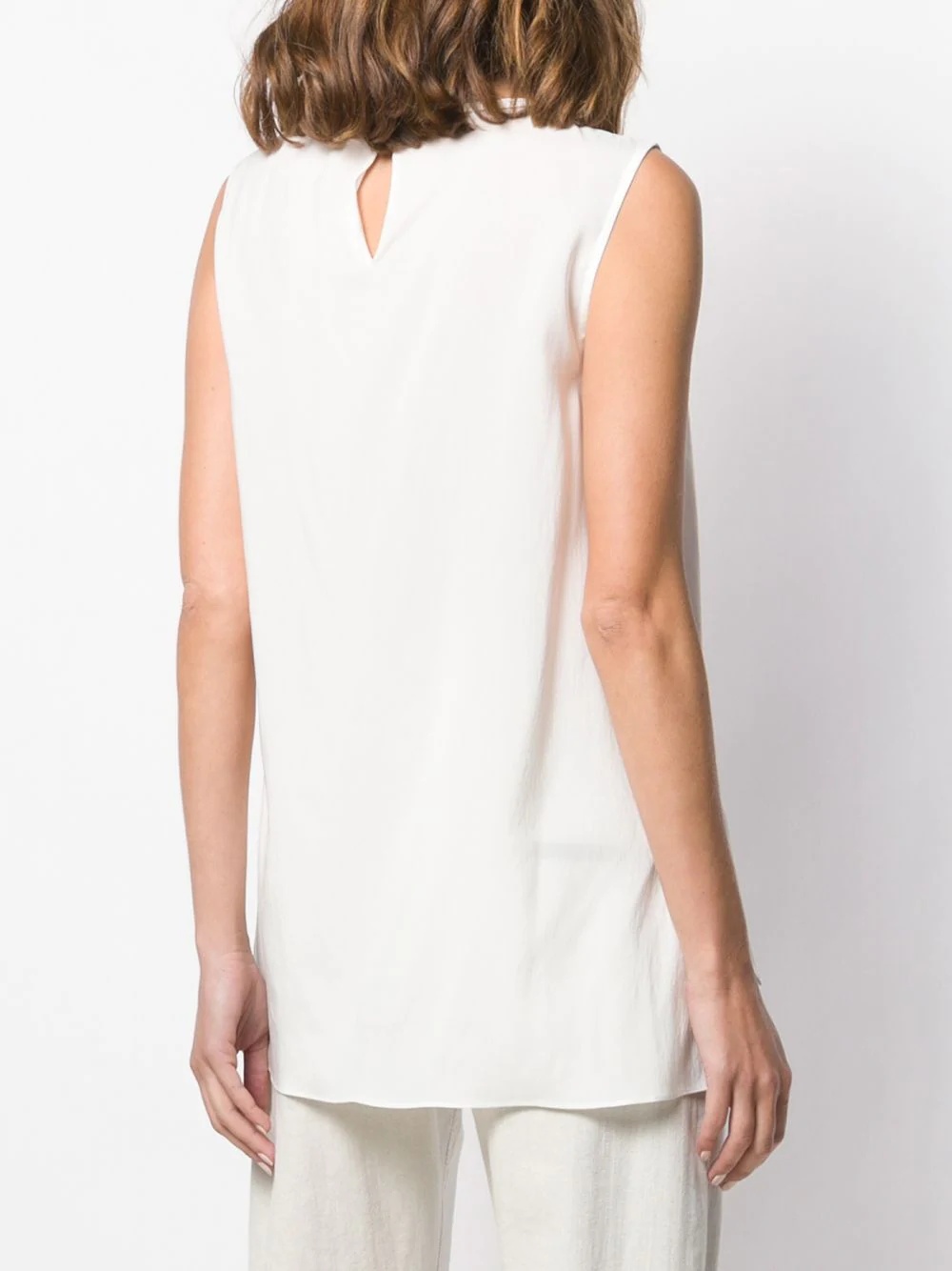 sleeveless flared blouse - 4