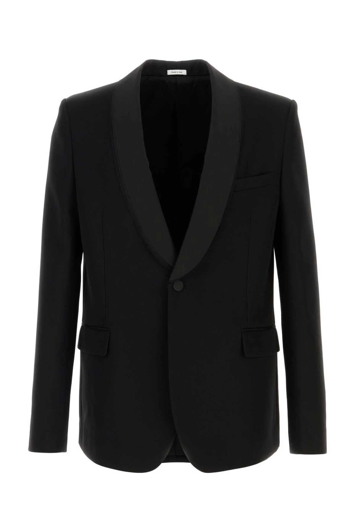 Alexander Mcqueen Men Black Wool Blazer - 1