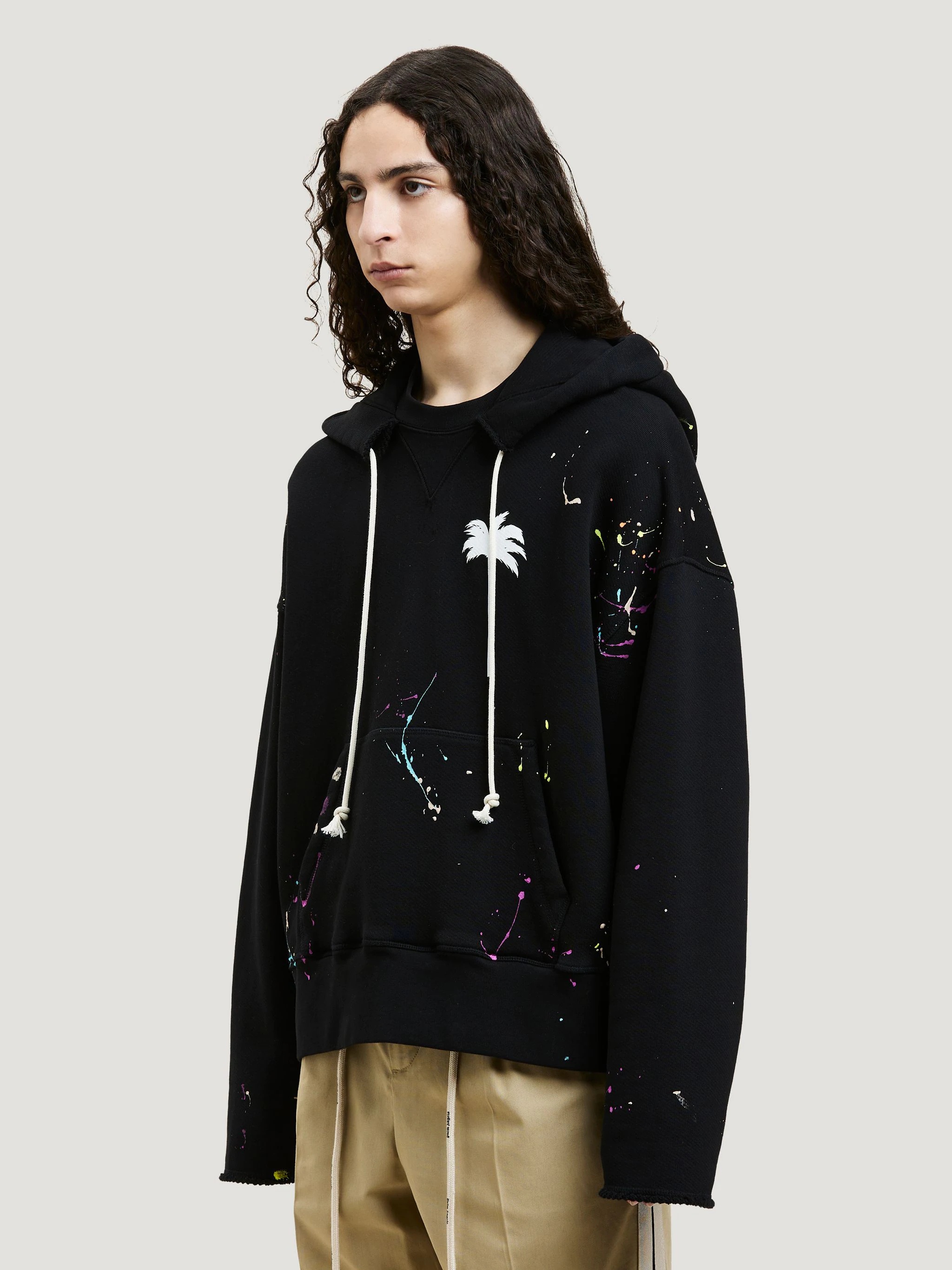 PAINTED PALM TREE HOODED SWEATSHIRT - 4
