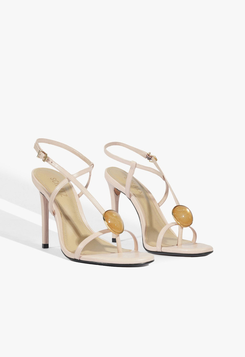 Azure Embellished Leather Sandal 1