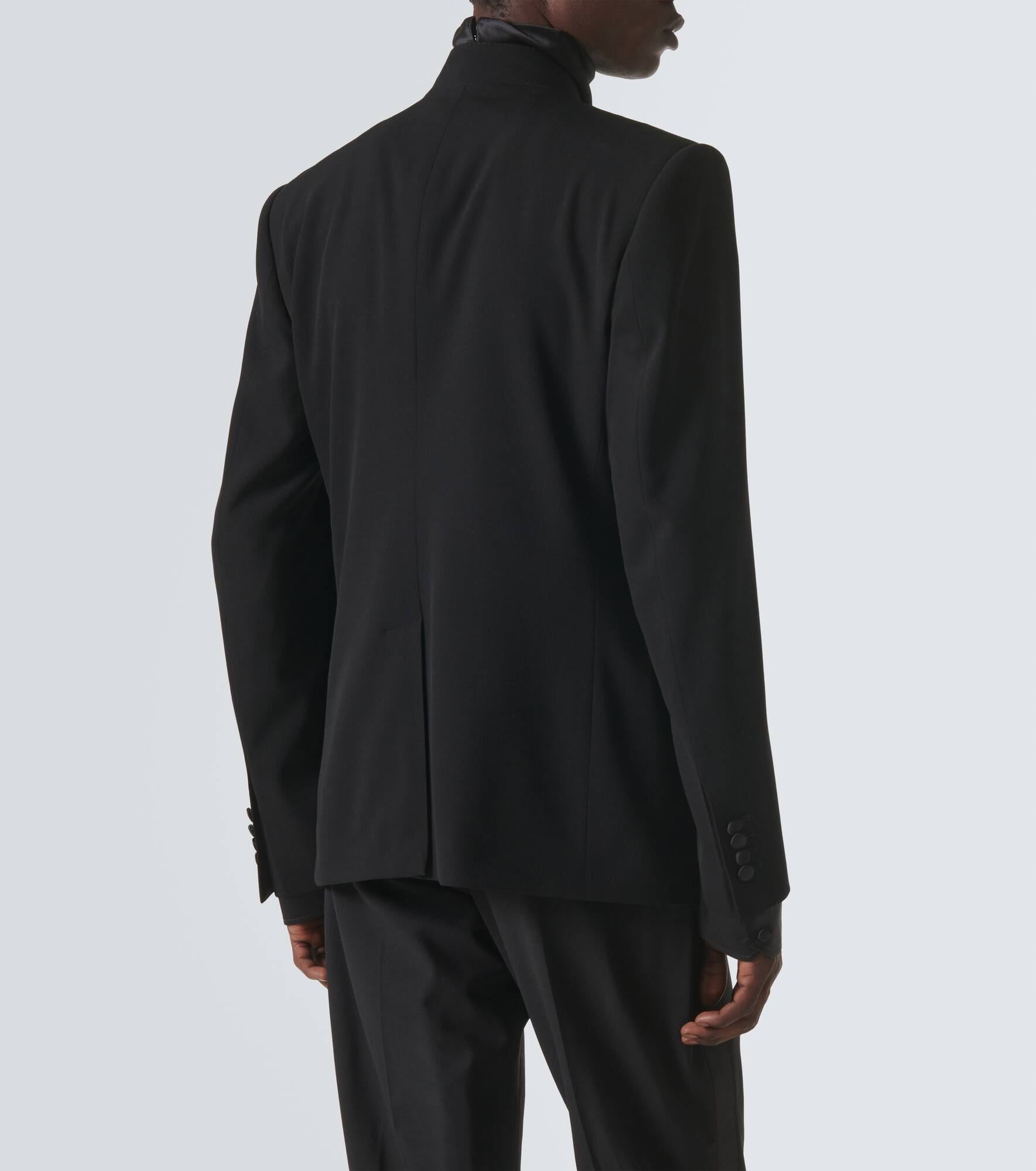 Wool-blend gabardine blazer - 4