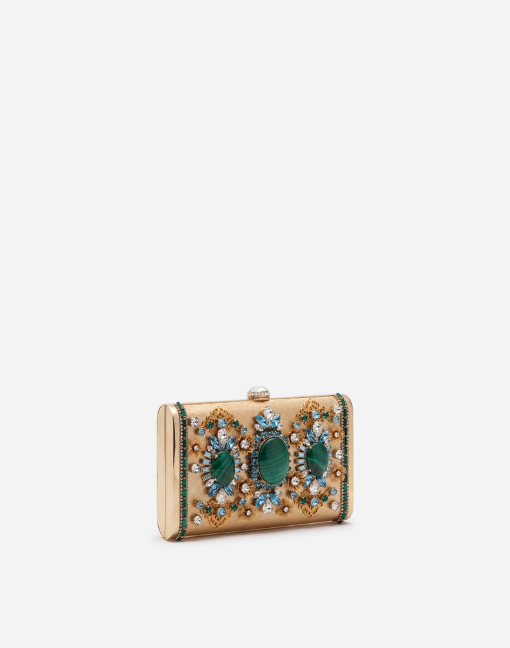 Metal Marlene clutch with jewels - 2