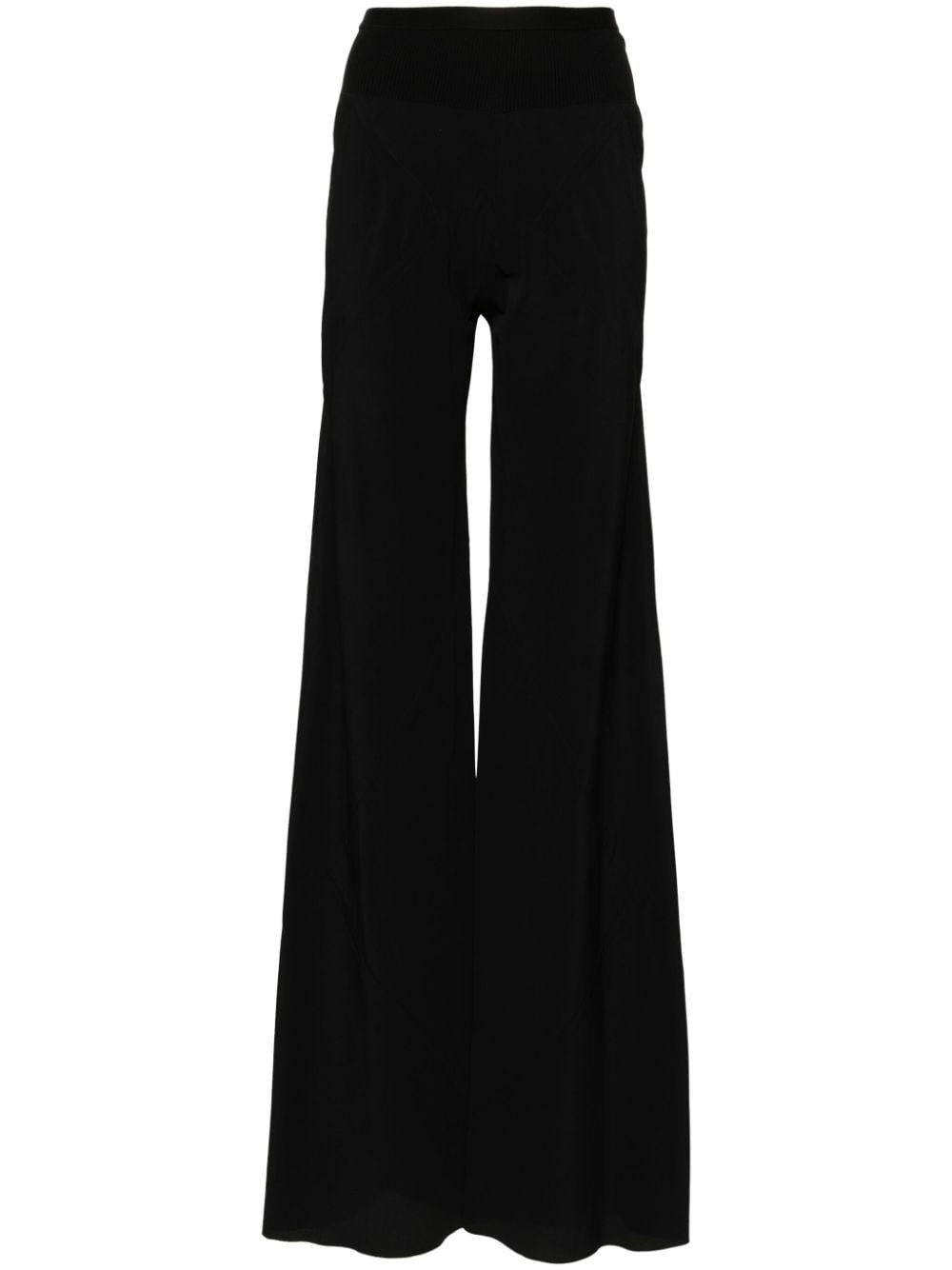 Bias flare-leg trousers - 1