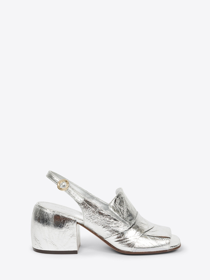 METALLIC LEATHER MULES 1