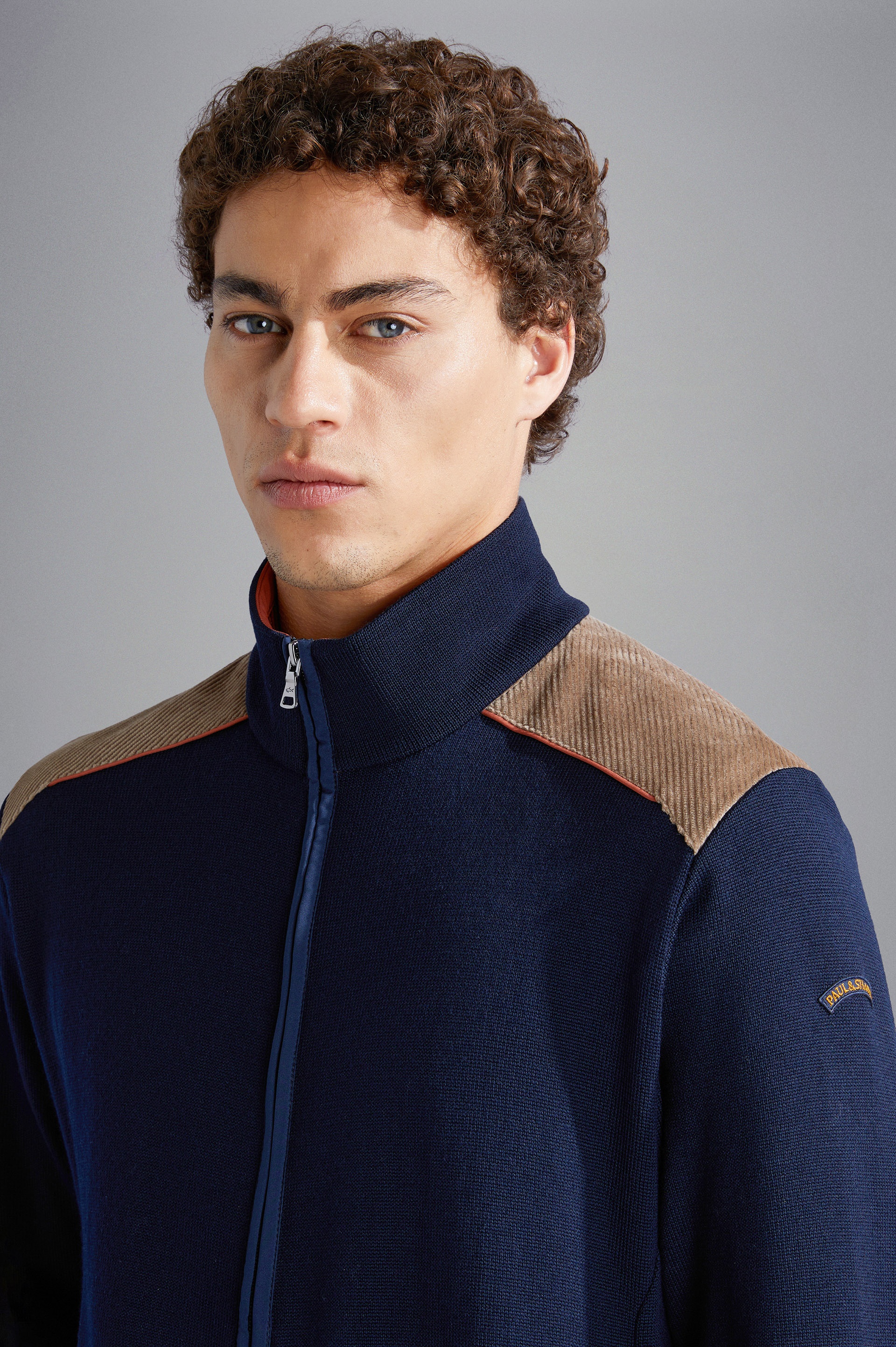WOOL SWEATER WITH VELVET INSERTS - 4