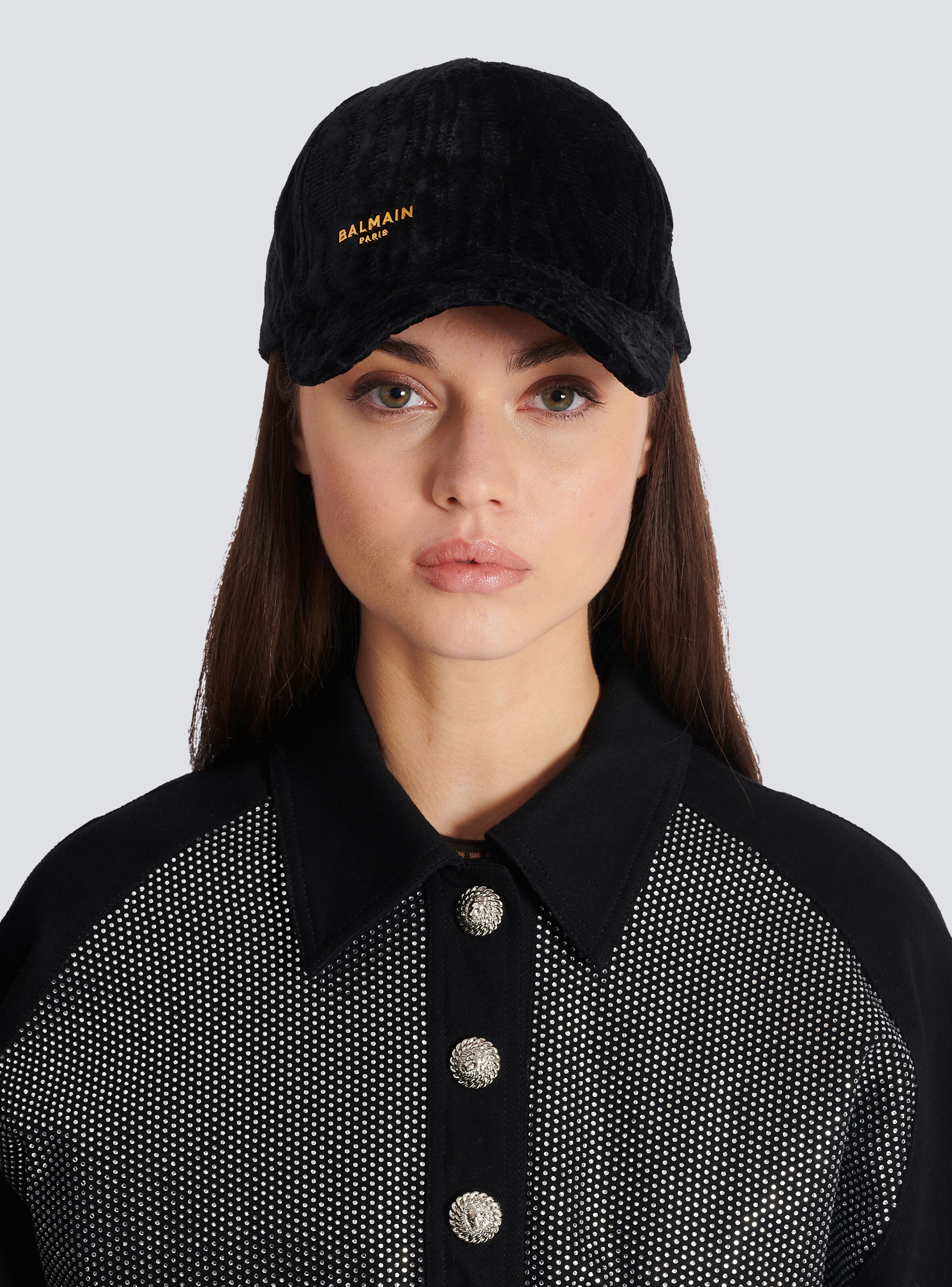 Balmain Paris velvet cap - 2