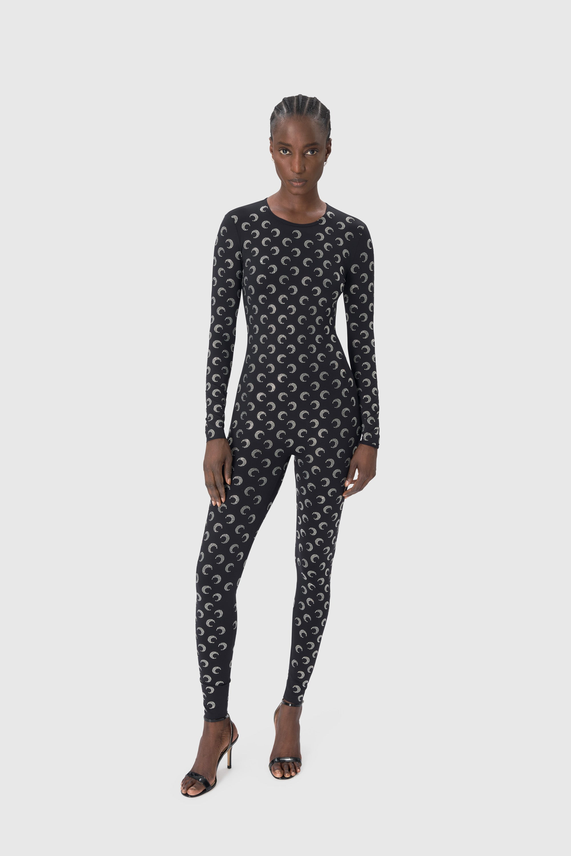Recycled Moon Strass Jersey Catsuit - 2