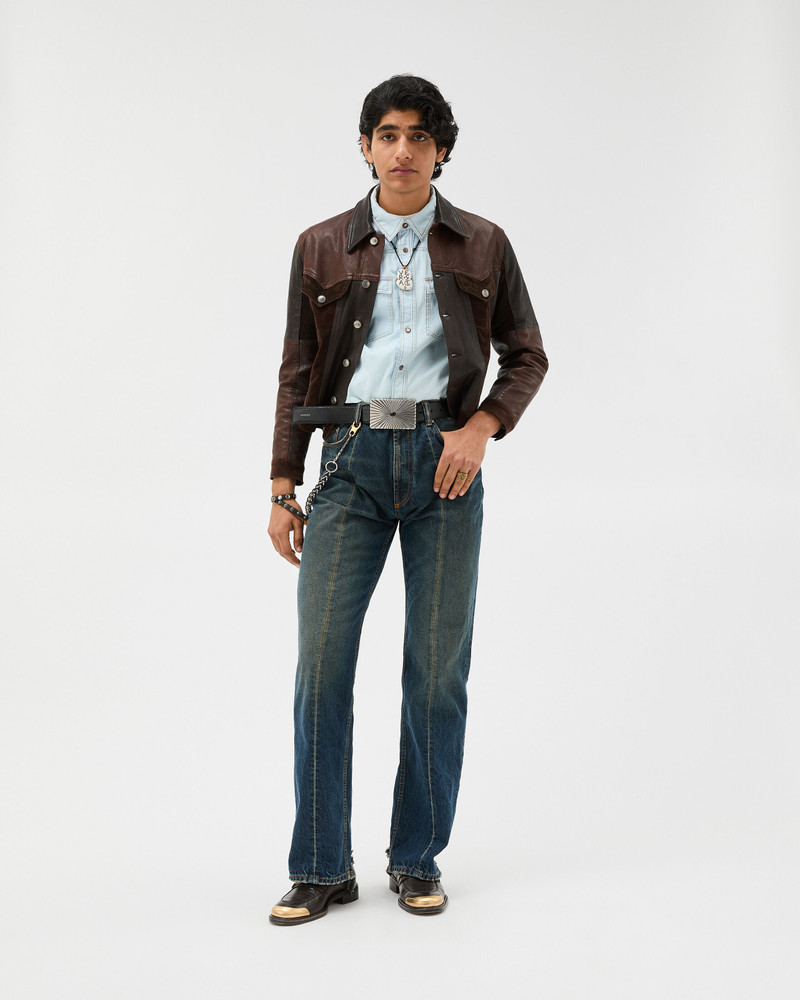 VERSACE Distressed Straight Jeans outlook