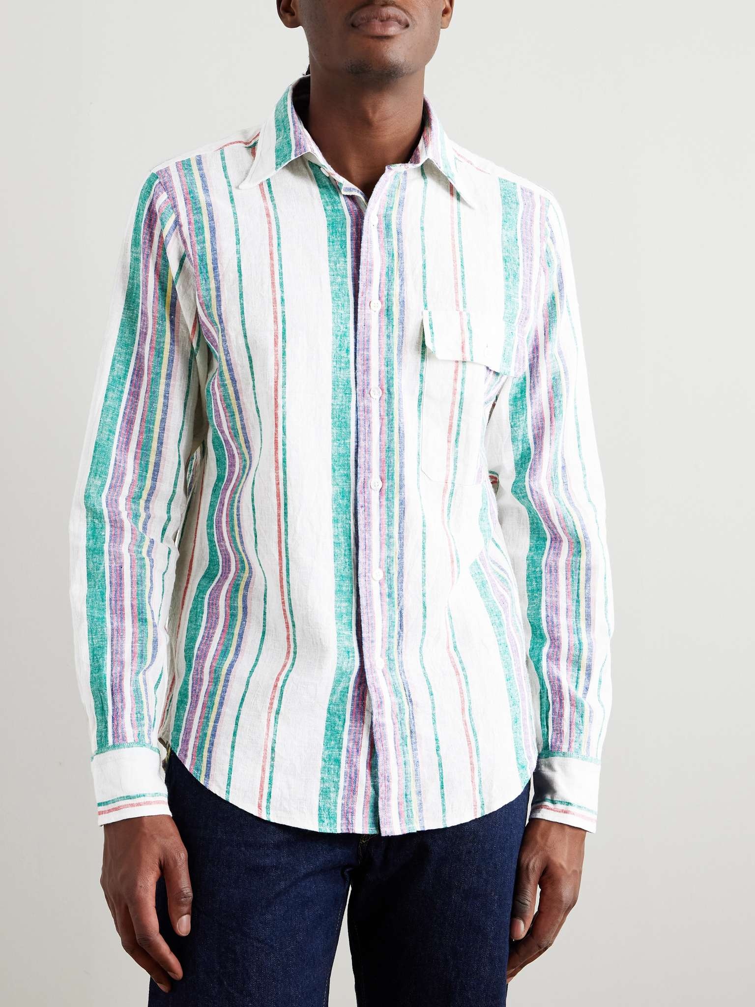 Striped Linen and Cotton-Blend Shirt - 3