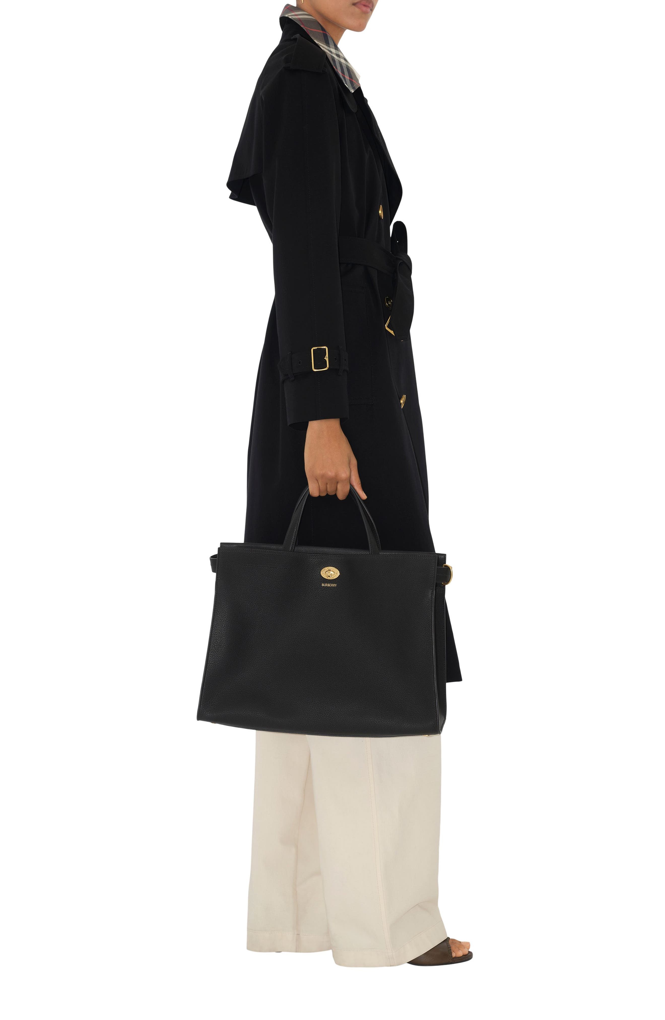 burberry Medium Cotswolds Leather Tote in Black at Nordstrom - 2