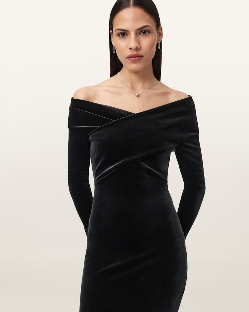 DELTA VELVET MIDI DRESS 3