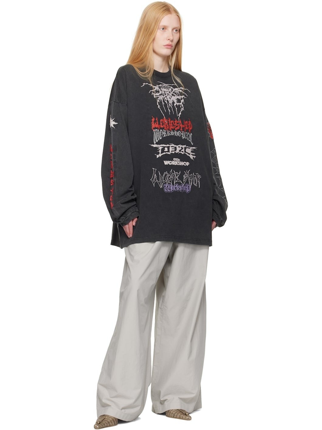 Gray Telepresence Oversized T-shirt - 4