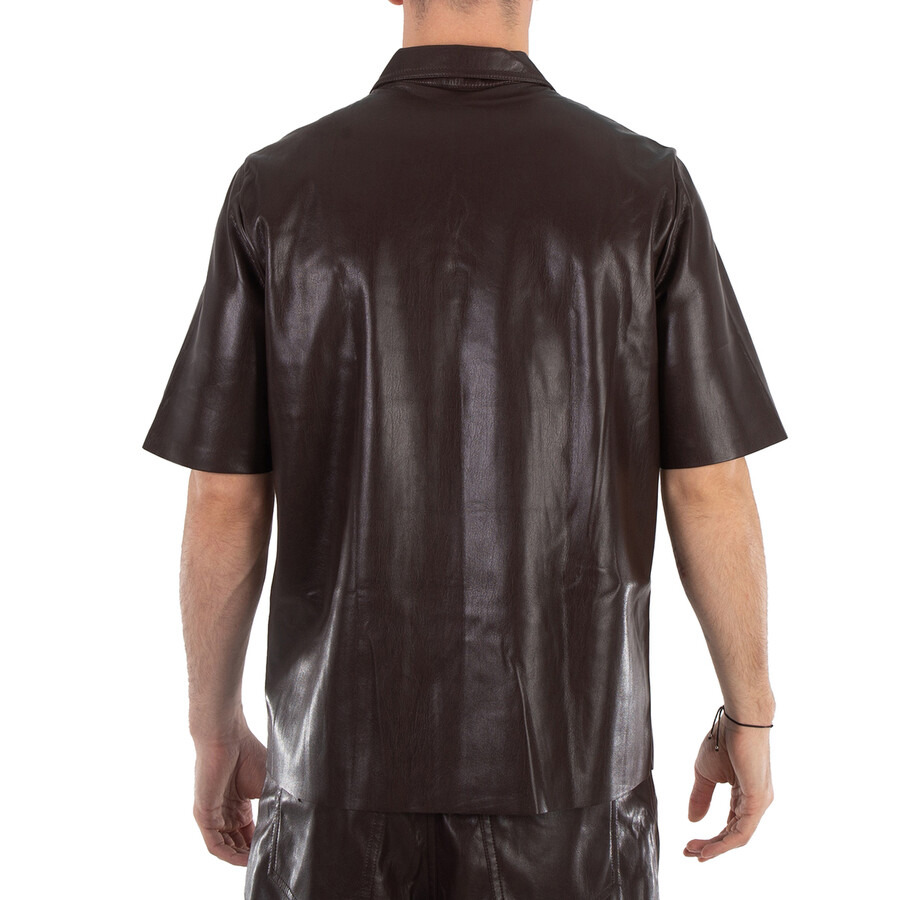 Nanushka Bodil Short Sleeve Leather Shirt - 3