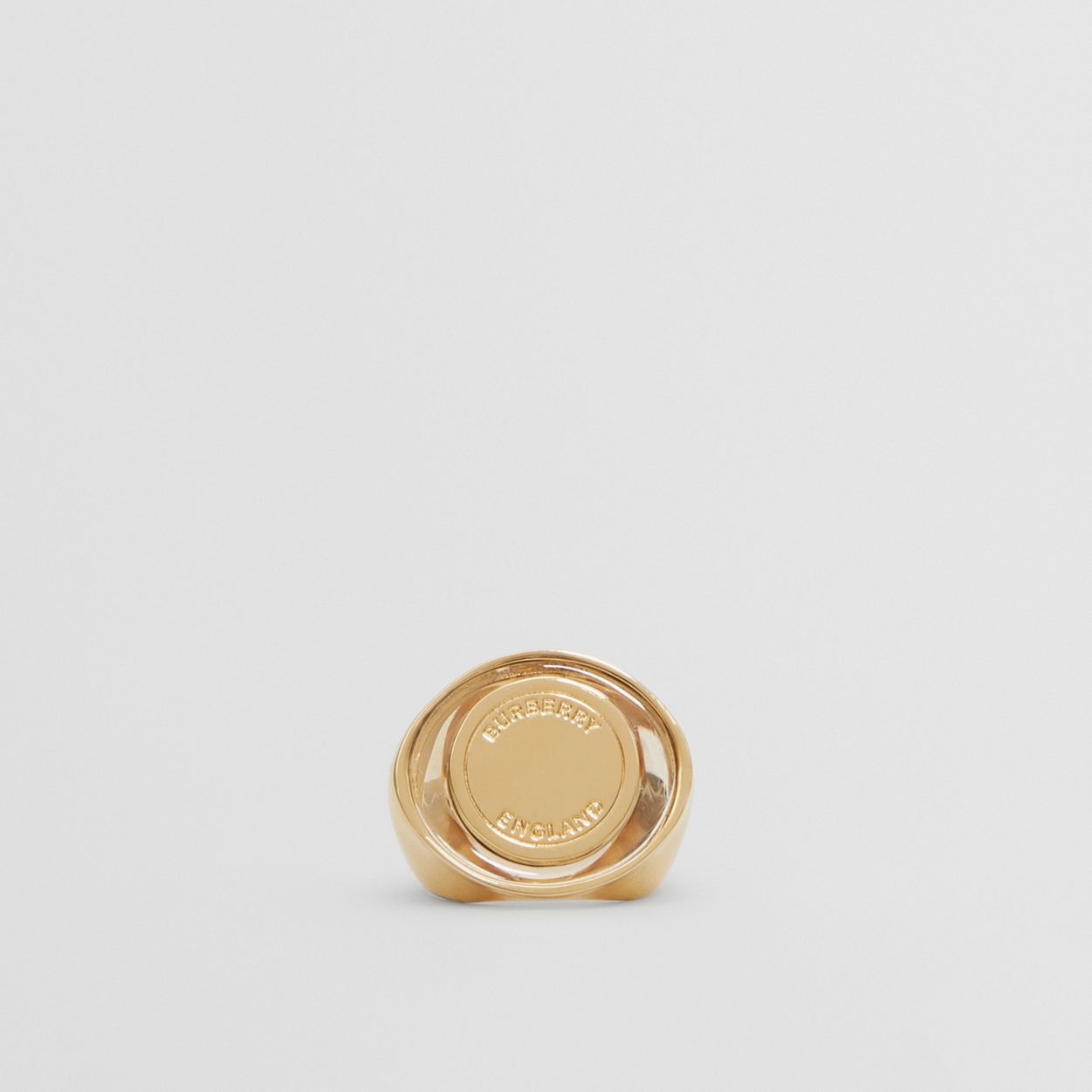 Resin and Gold-plated Signet Ring - 1