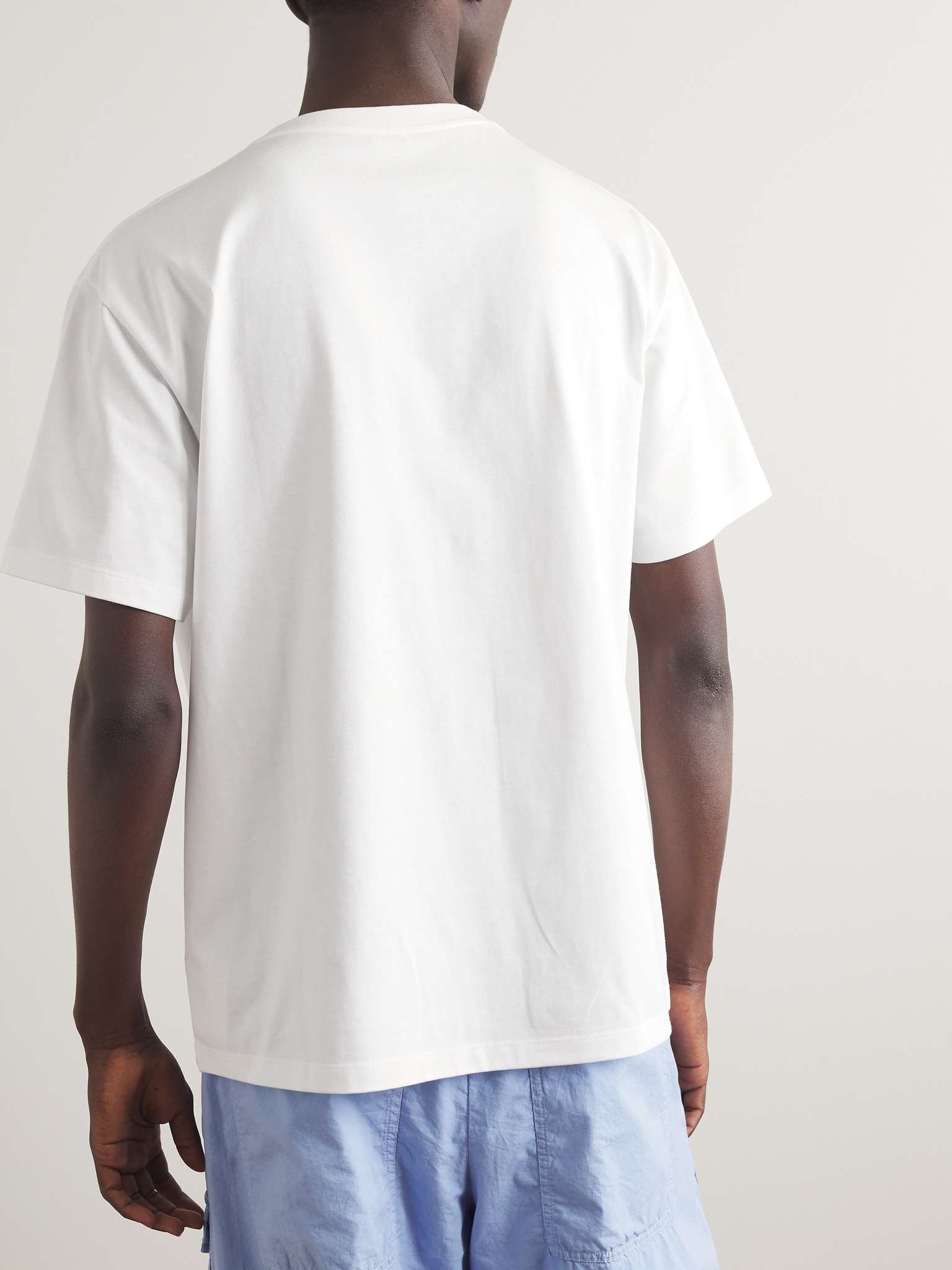 Anagram Embroidered Cotton-Blend Jersey T-Shirt - 3