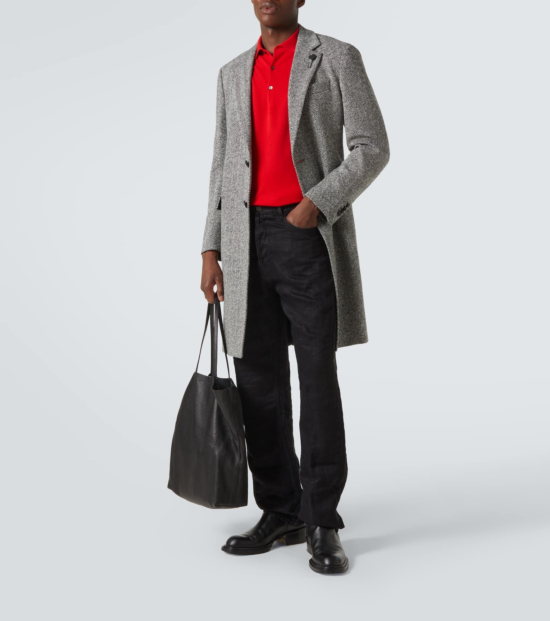 Virgin wool tweed overcoat - 2