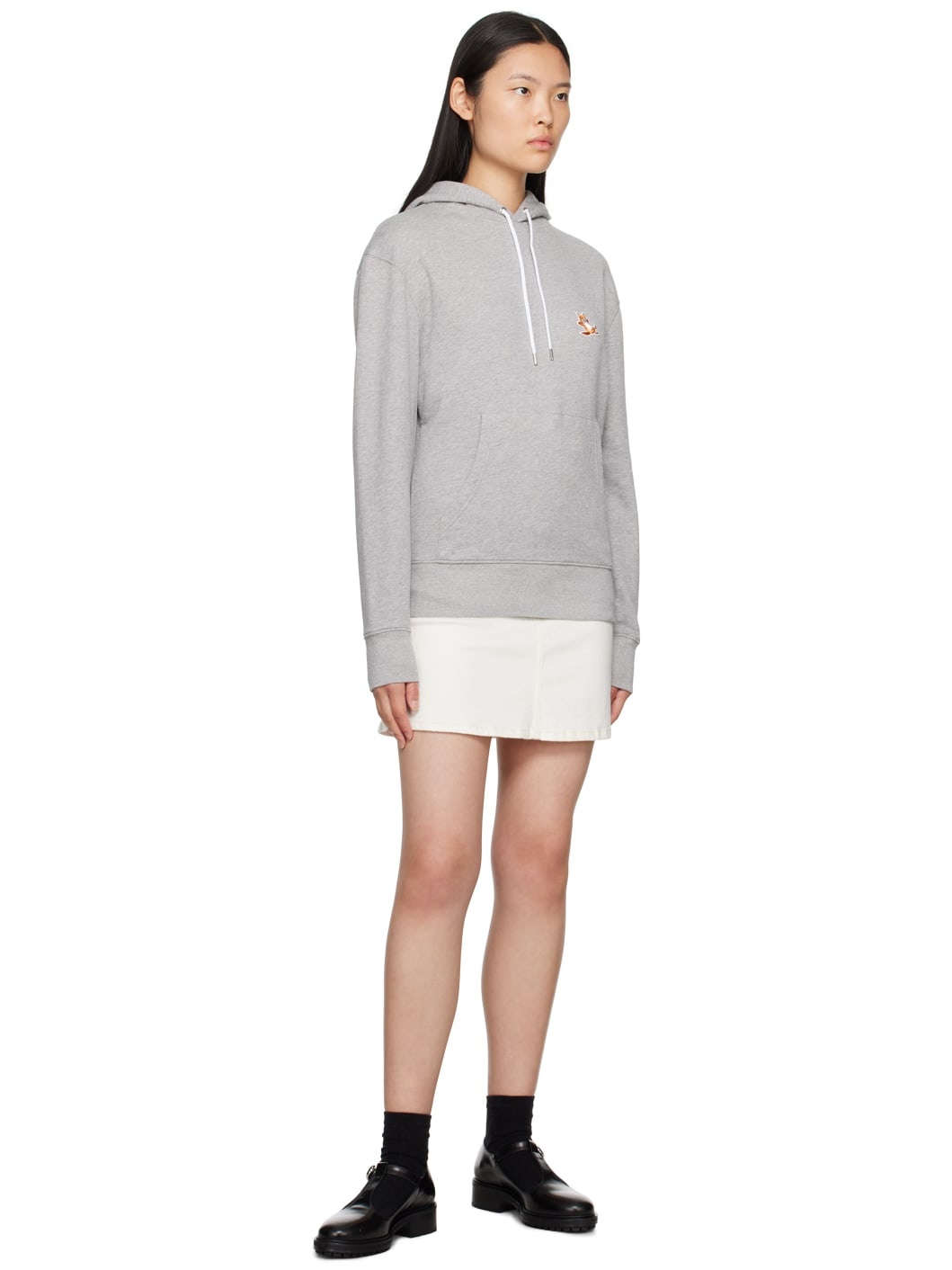 Gray Chillax Fox Hoodie - 4