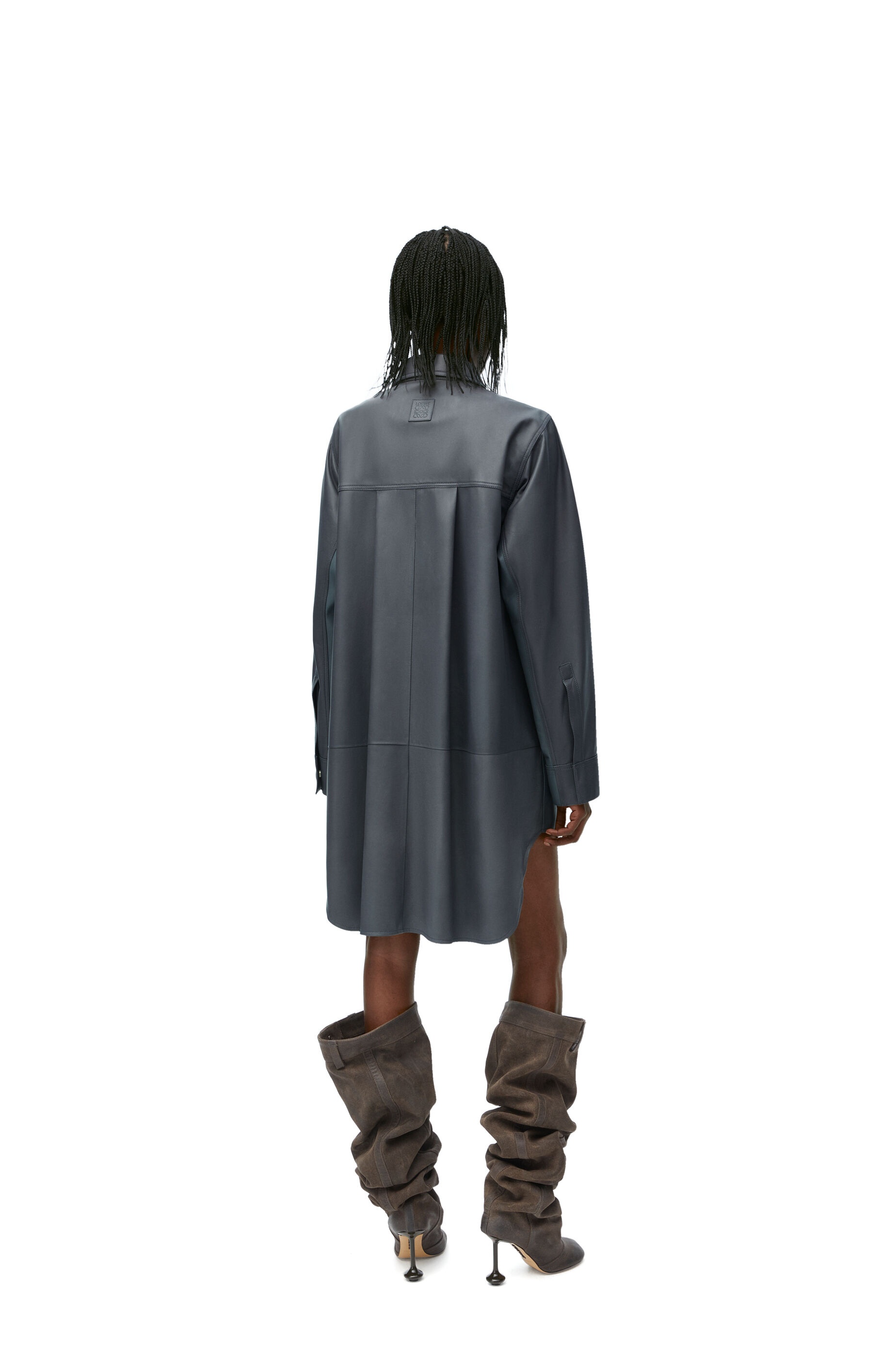 Overshirt in nappa lambskin - 3