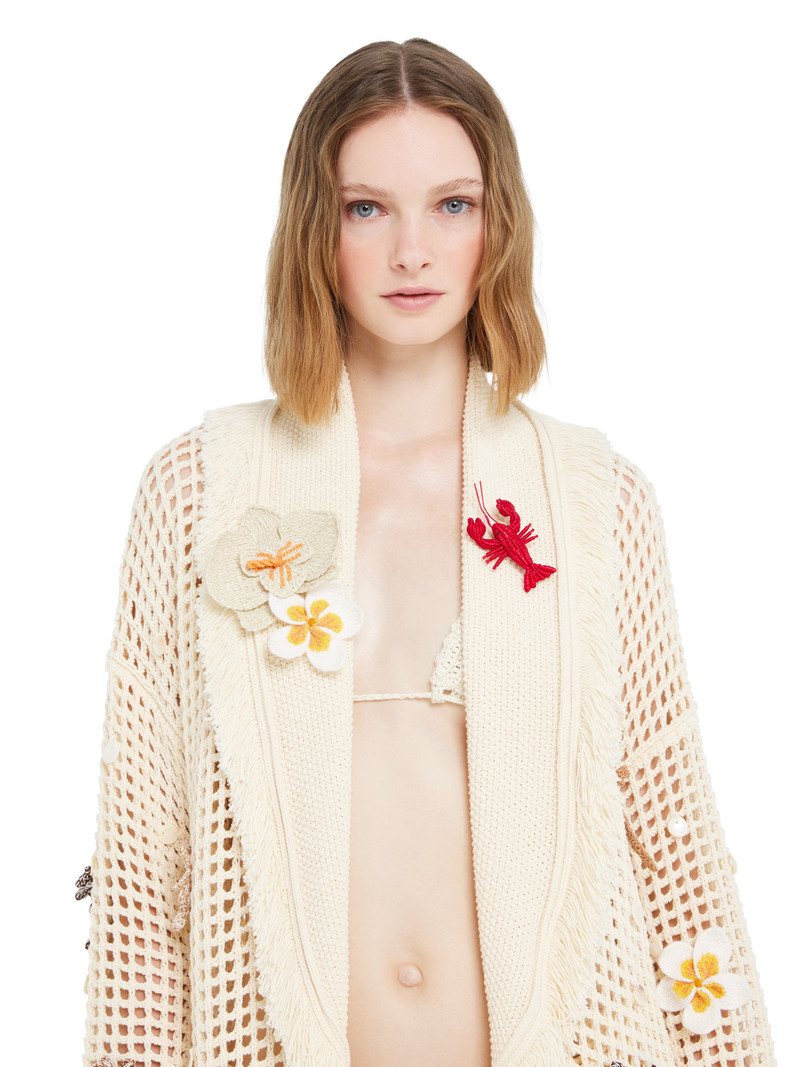 Alanui Lobster Embroidered Brooch outlook