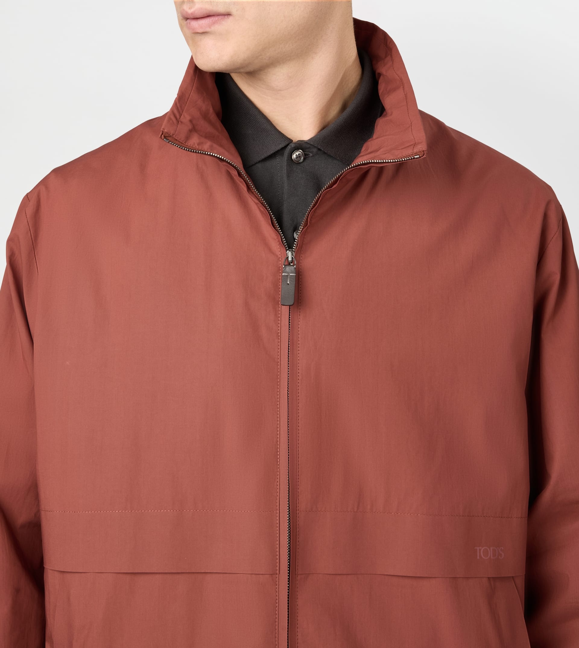 WINDBREAKER IN COTTON - BROWN - 6