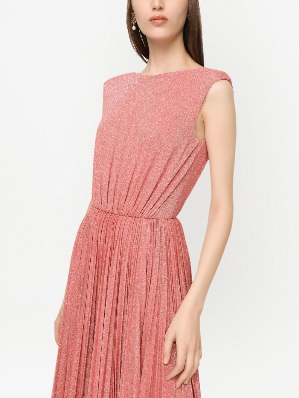 sleeveless jersey midi dress - 5