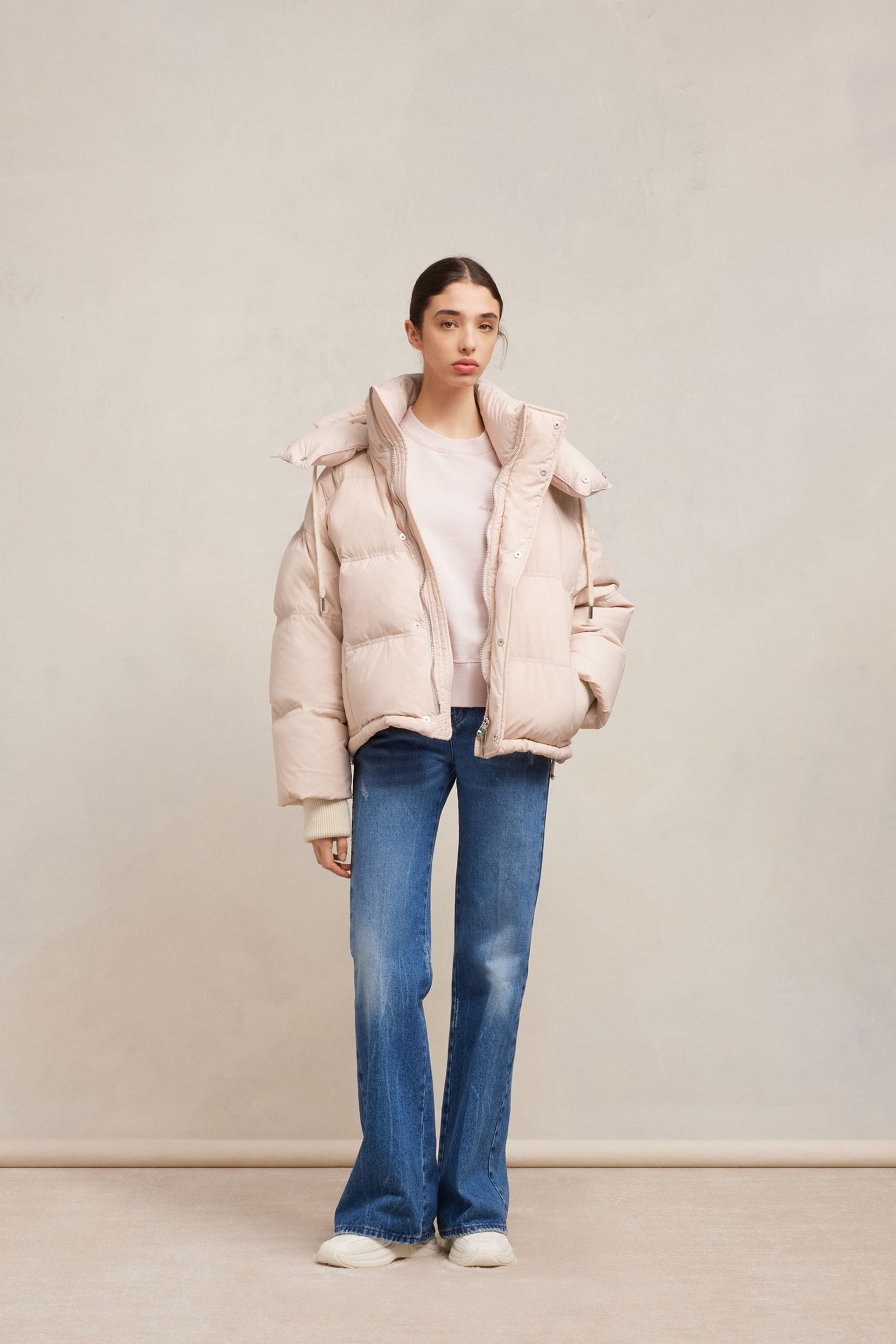 AMI Alexandre Mattiussi Pink Oversized Coat