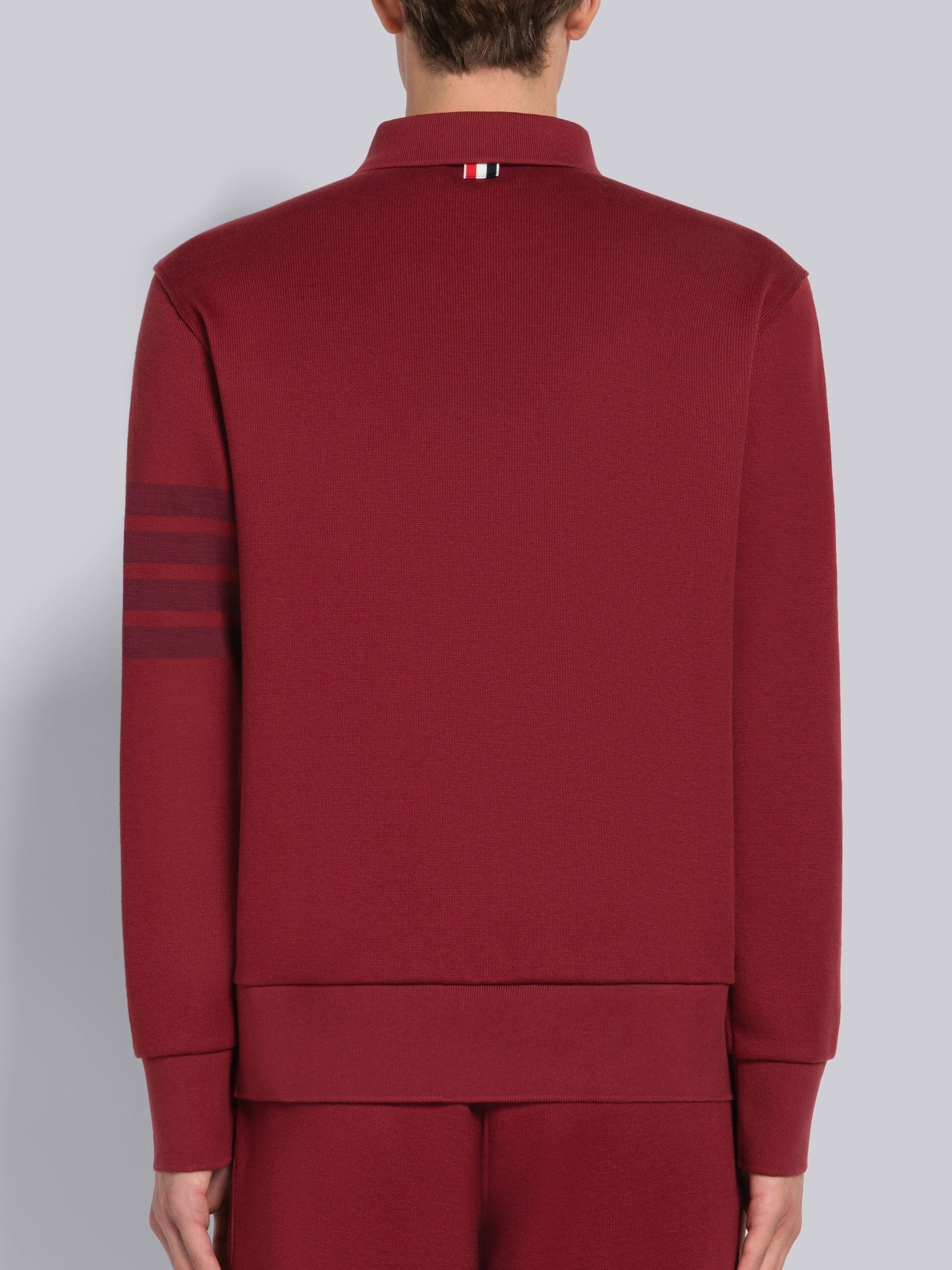 DOUBLE FACE KNIT 4-BAR LONG SLEEVE POLO - 3