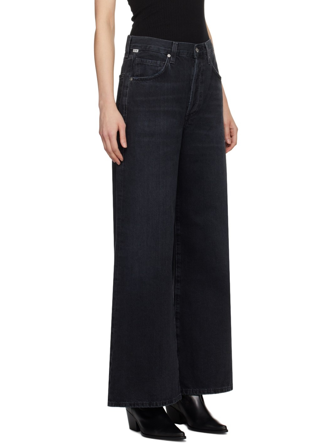 Black Beverly Slouch Boot Jeans - 2