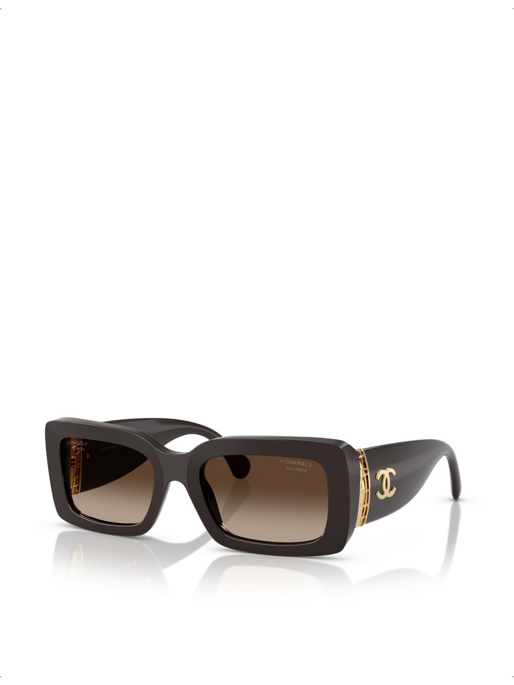 CH5534 Polarised Rectangle-Frame Acetate Sunglasses - 2