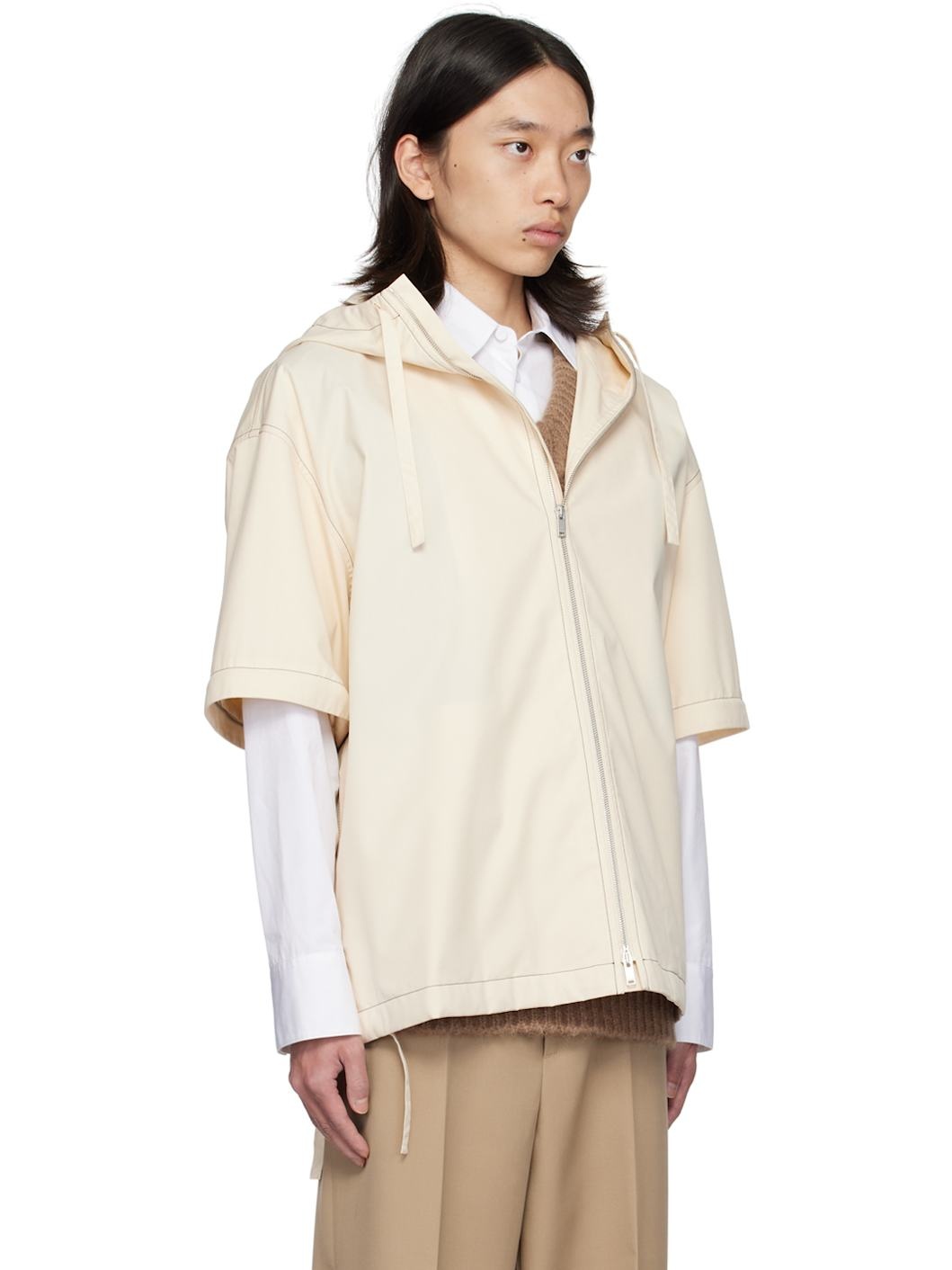 Off-White Contrast Stitch Jacket - 4