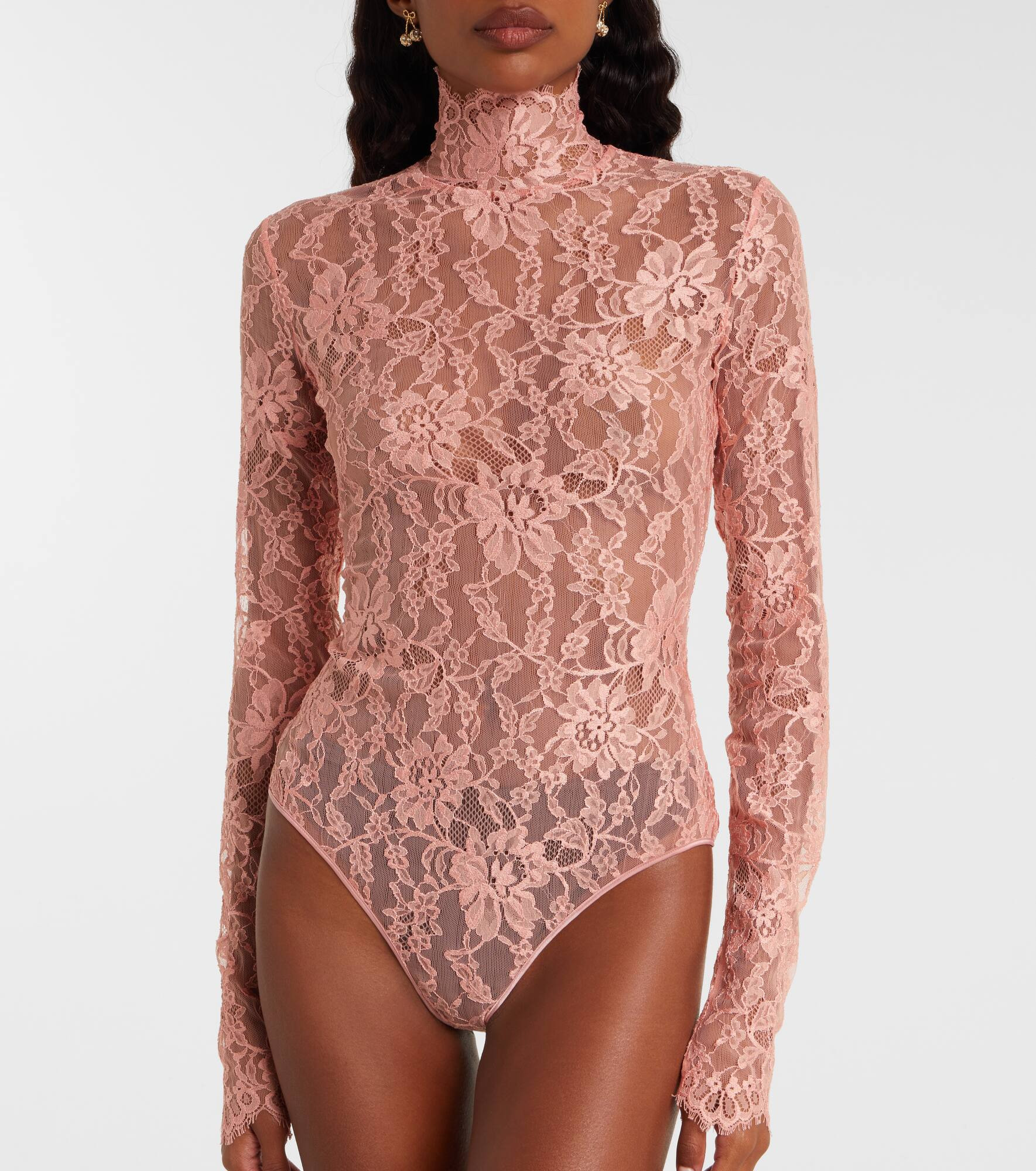 Turtleneck lace bodysuit - 3