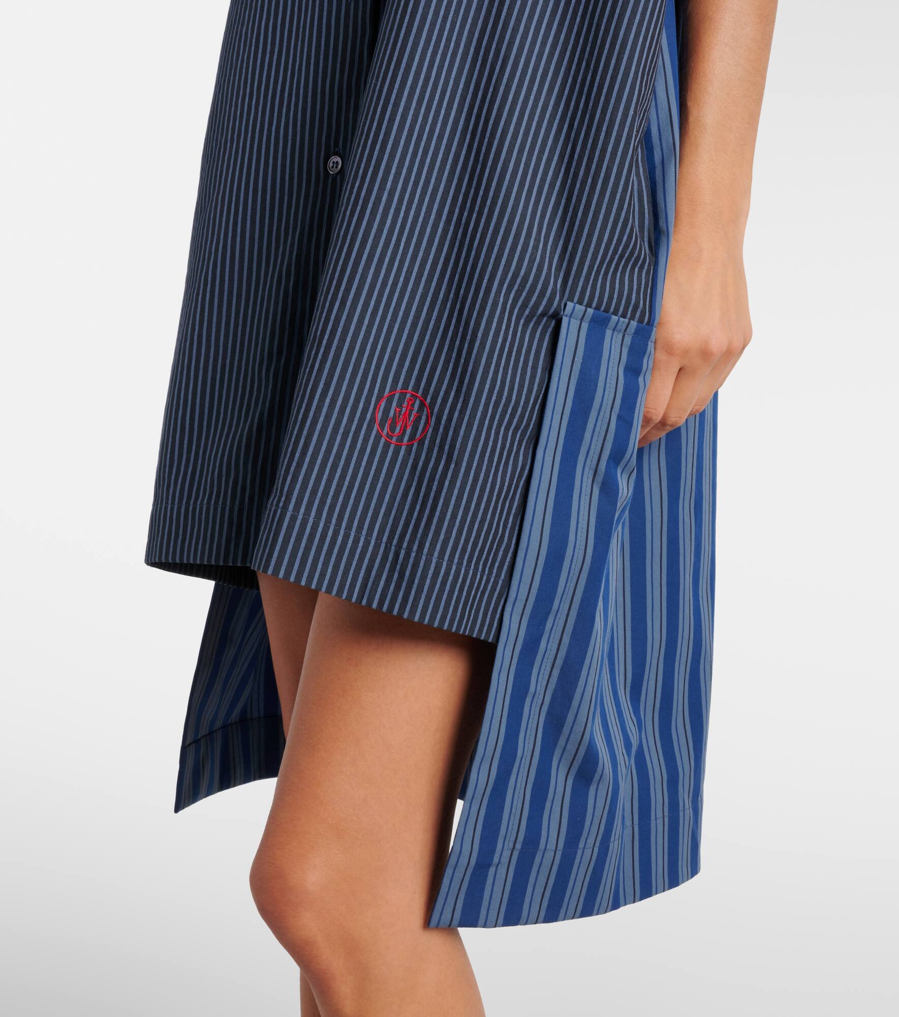 Striped cotton poplin shirt dress - 5