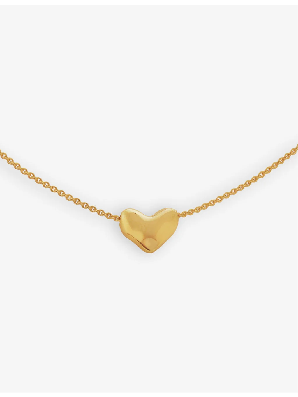 Heart-Charm 18ct Yellow Gold-Plated Vermeil Sterling-Silver Pendant Necklace - 1