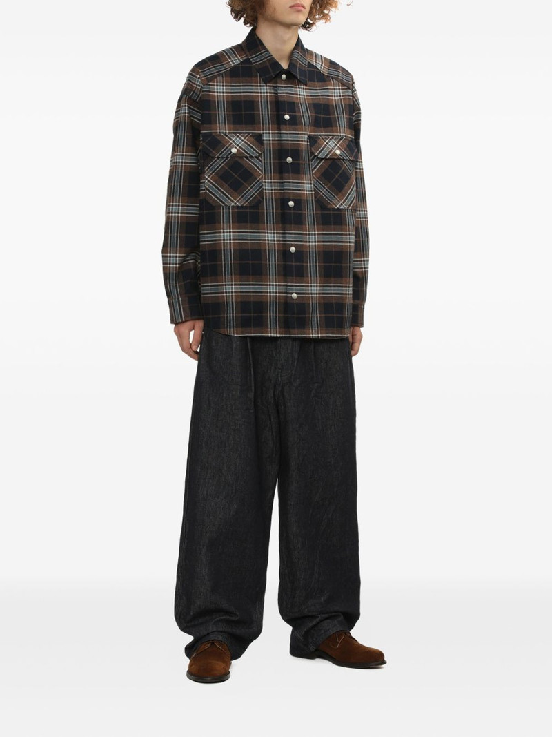 Comme des Garçons Homme plaid elbow-patch shirt outlook