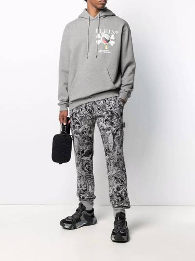 PHILIPP PLEIN new baroque-print knitted track pants outlook