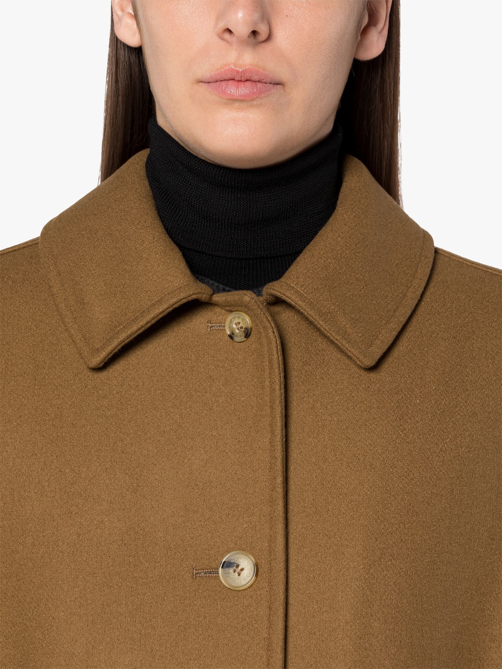 FAIRLIE CAMEL BROWN WOOL COAT - 5