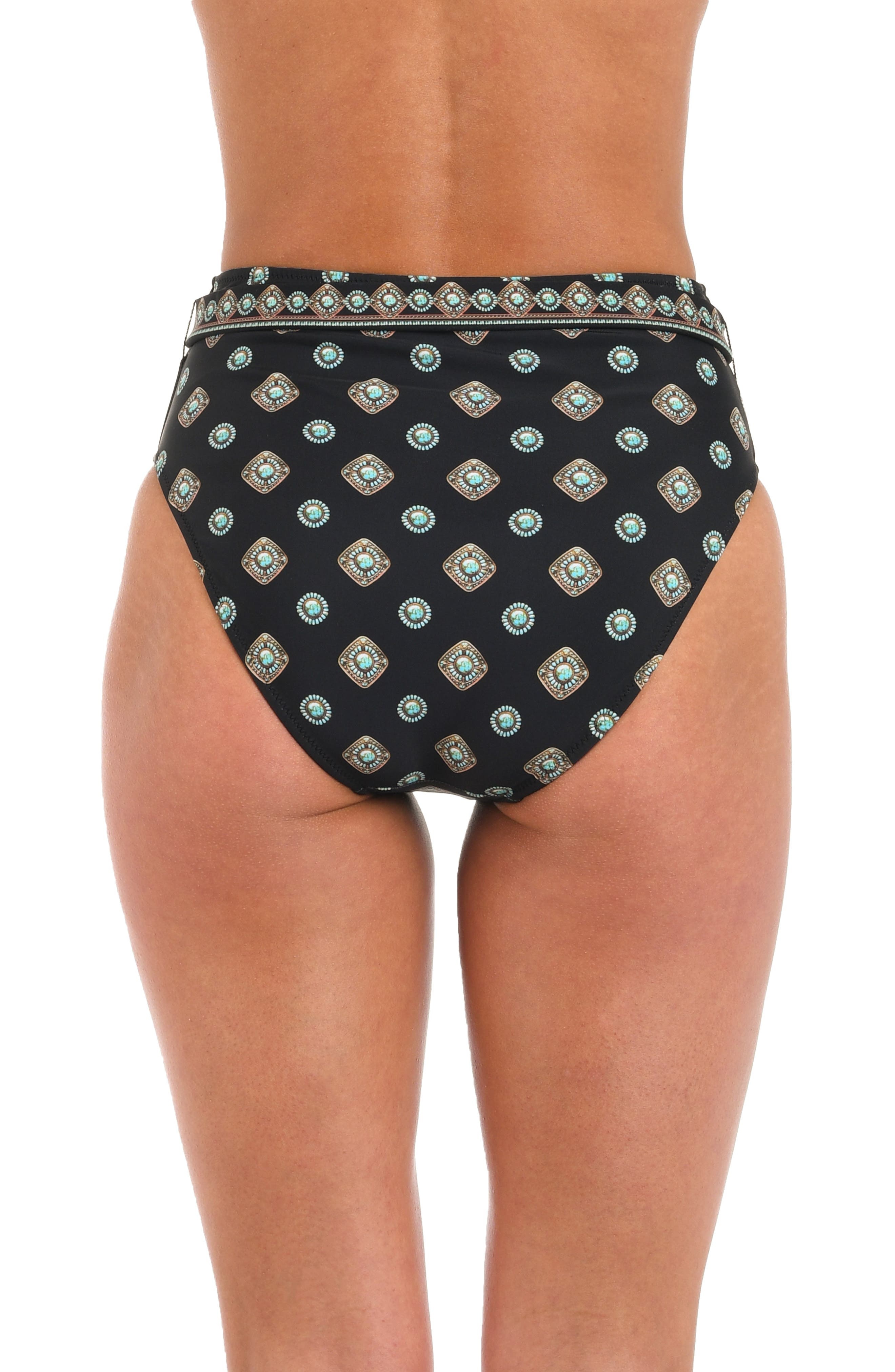 L'AGENCE Vanessa Southwestern Bikini Bottoms in Black at Nordstrom - 2