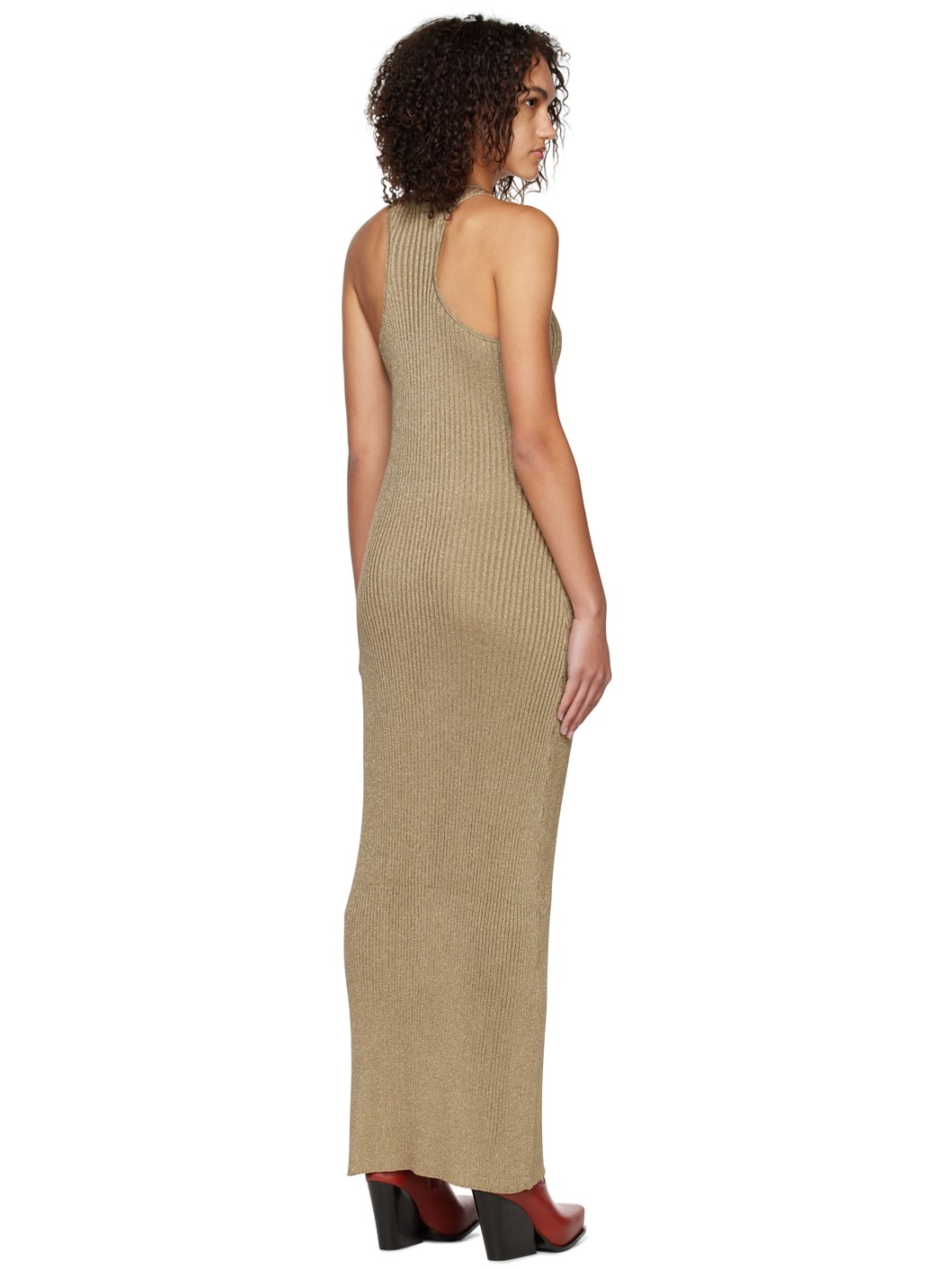 Gold Sparkle Maxi Dress - 3