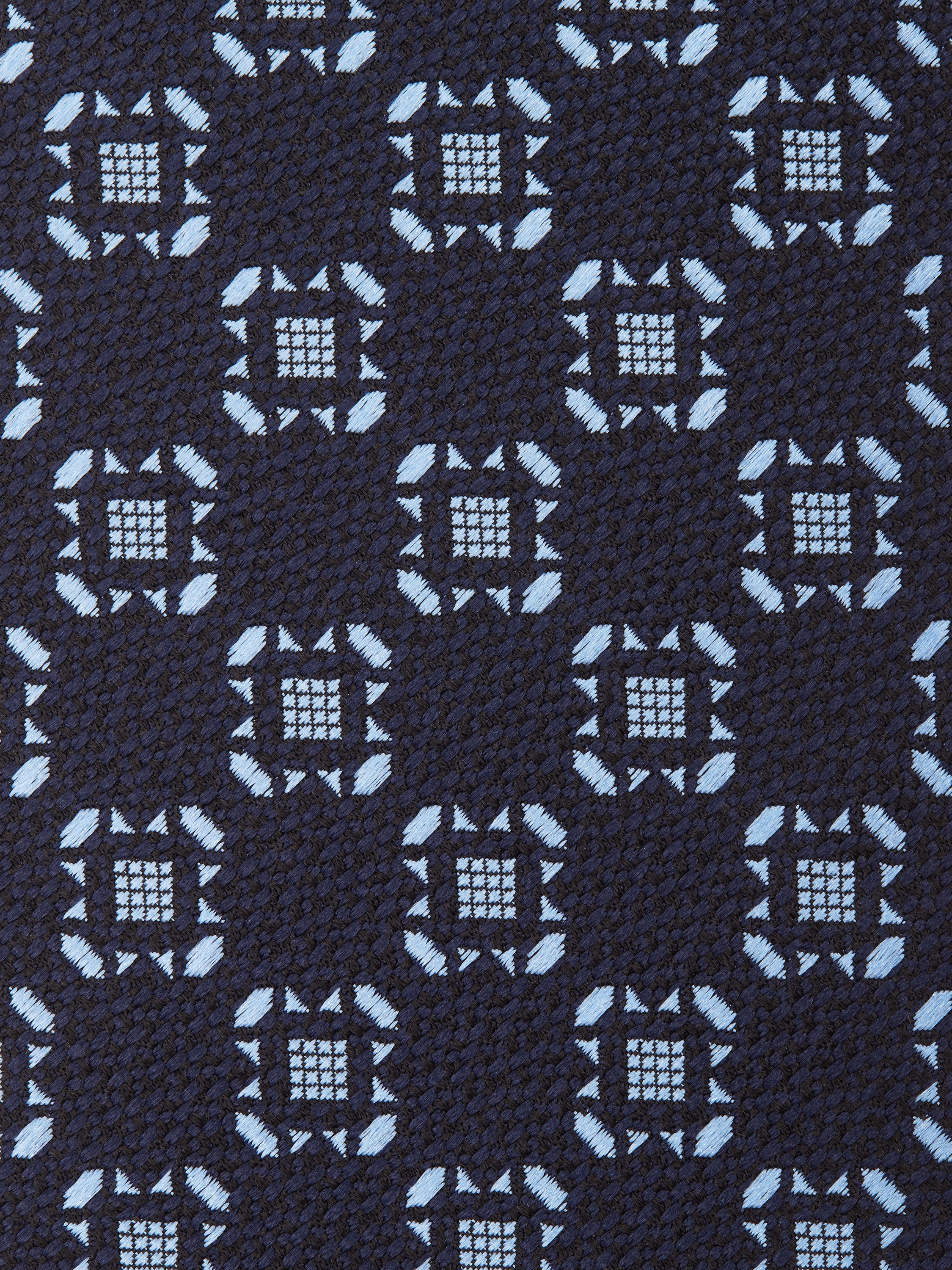 DARK BLUE SILK TIE - 2