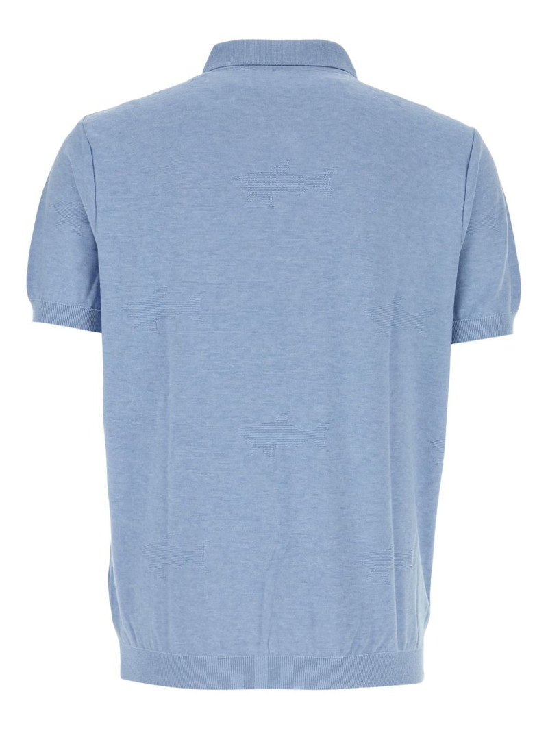 Paul & Shark logo-embroidered flax polo shirt outlook