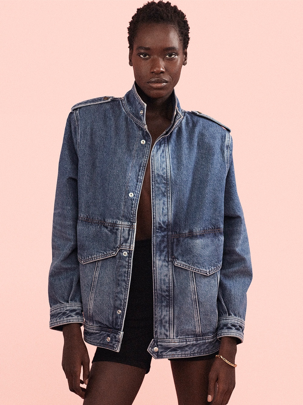 Denim Power Jacket in Luxor - 2