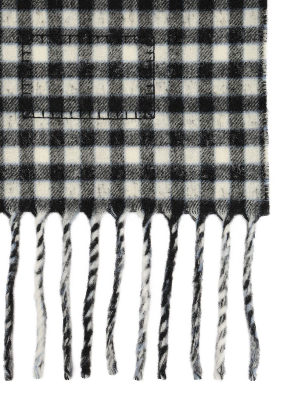 plaid fringed scarf - 3