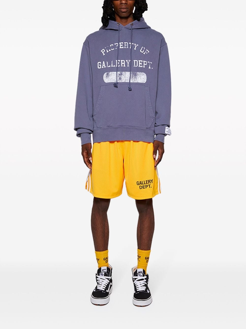 Property-print cotton hoodie - 2